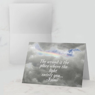 Rainbow seen through Storm Clouds Note Card