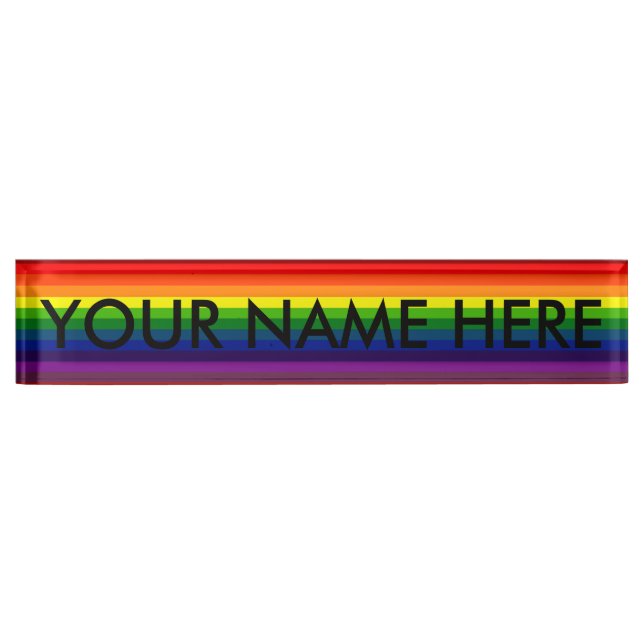 RAINBOW SELECT true! (striped design) ~ Nameplate (Front)