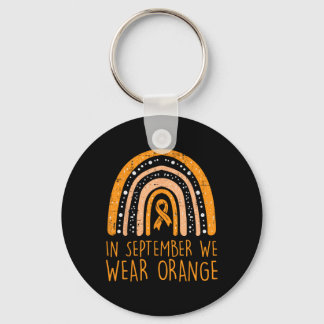 Rainbow September We Wear Orange Leukaemia Awarene Key Ring