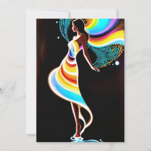 Rainbow serenity invitation