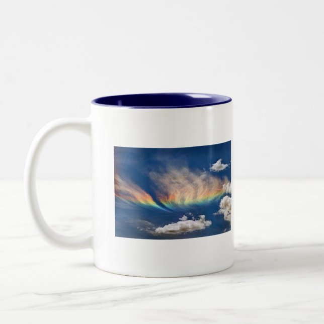 Rainbow, Serenity Prayer Two-Tone Coffee Mug (Left)