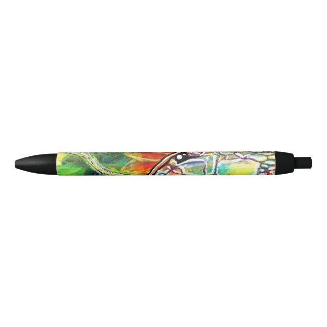 Rainbow Serpant  Black Ink Pen (Front)