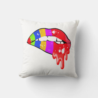 Rainbow Sexy Lips Cushion