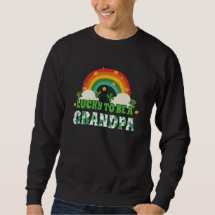 Rainbow Shamrock Leprechaun Saint Patrick's Lucky  Sweatshirt