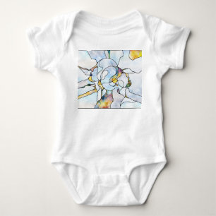 Rainbow shards, stained glass unity baby bodysuit