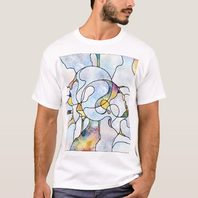 Rainbow shards, stained glass unity T-Shirt (Front)