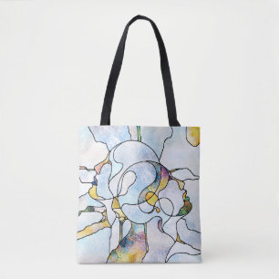 Rainbow shards, stained glass unity tote bag