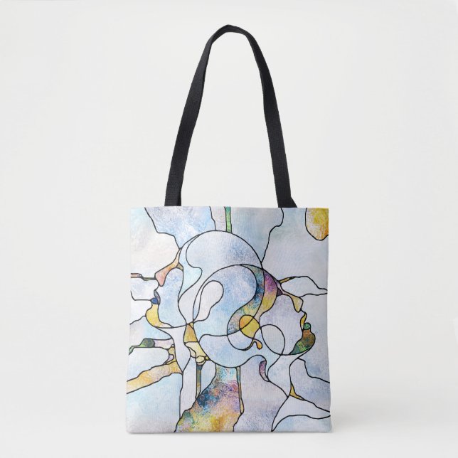 Rainbow shards, stained glass unity tote bag (Front)