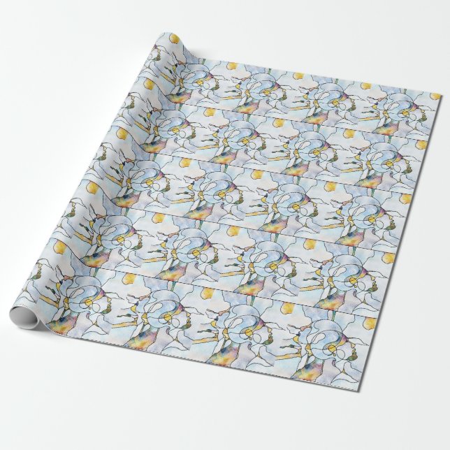 Rainbow shards, stained glass unity wrapping paper (Unrolled)