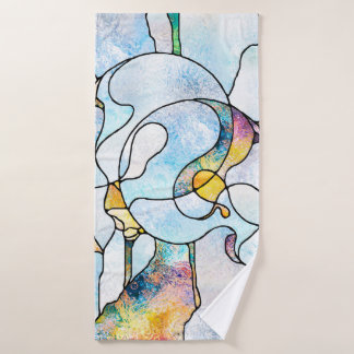 Rainbow Shards. Unity of Stained Glass series. Bac Bath Towel