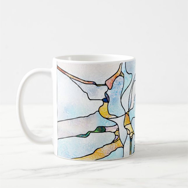 Rainbow Shards. Unity of Stained Glass series. Bac Coffee Mug (Left)