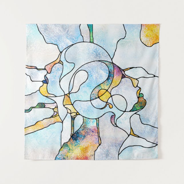 Rainbow Shards. Unity of Stained Glass series. Bac Tapestry (Front)
