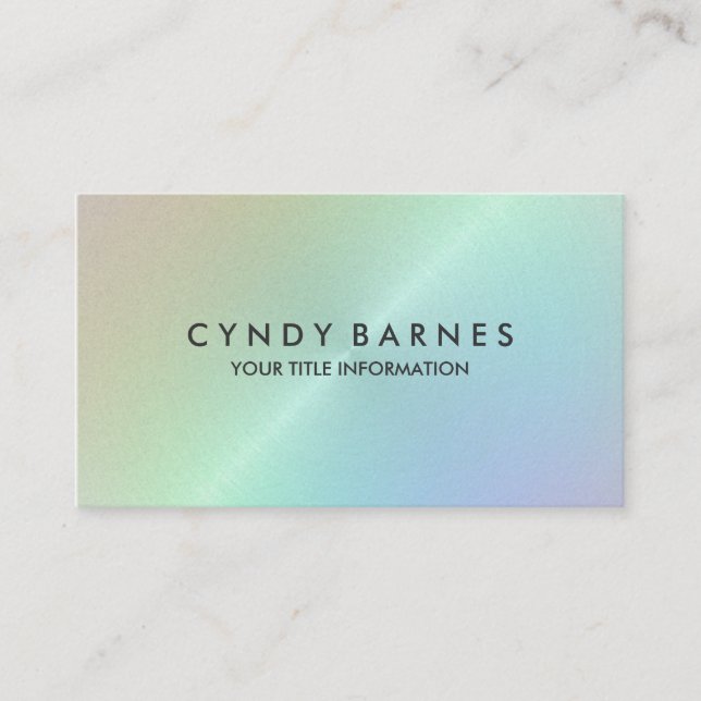 Rainbow Sheen Business Card (Front)