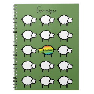 rainbow sheep notebook ewe-nique gtatitude