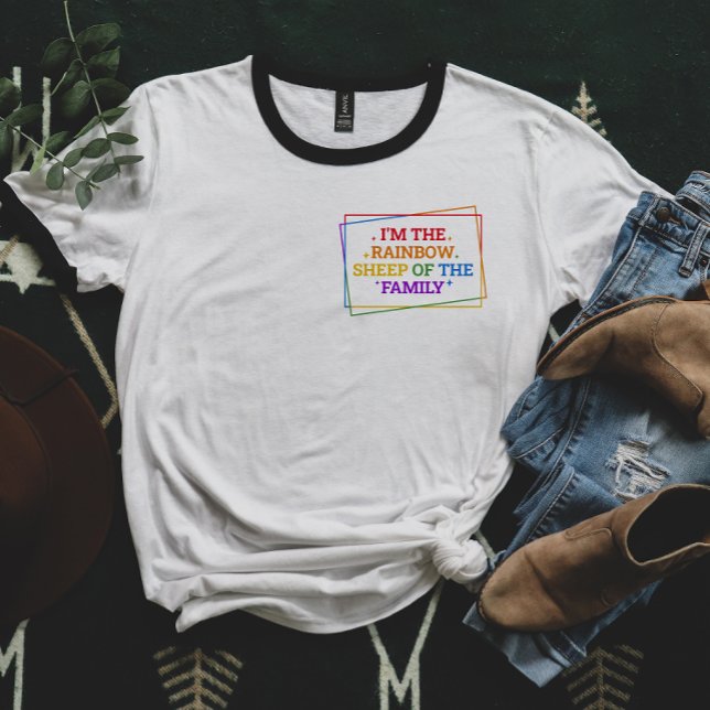 Rainbow Sheep of the Family | Funny Pride T-Shirt (Creator Uploaded)