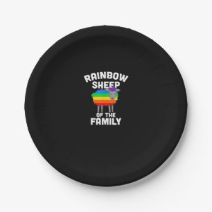 Rainbow Sheep Of The Family Gay Pride LGBTQ Equali Paper Plate