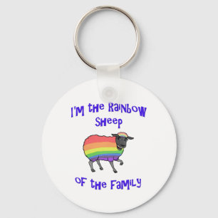 Rainbow Sheep of the Family Key Ring