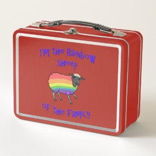 Rainbow Sheep of the Family Metal Lunch Box