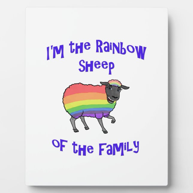 Rainbow Sheep of the Family Plaque (Front)