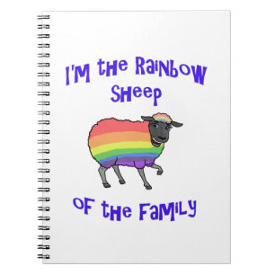 Rainbow Sheep of the Family Spiral Notebook
