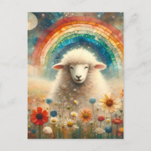 Rainbow Sheep Postcard