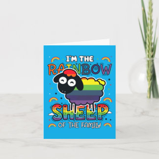 Rainbow Sheep Pride Family Statement T Card