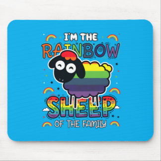 Rainbow Sheep Pride Family Statement T Mouse Pad