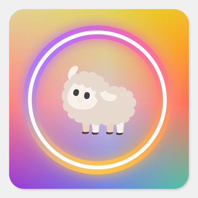 Rainbow Sheep Sticker (Front)