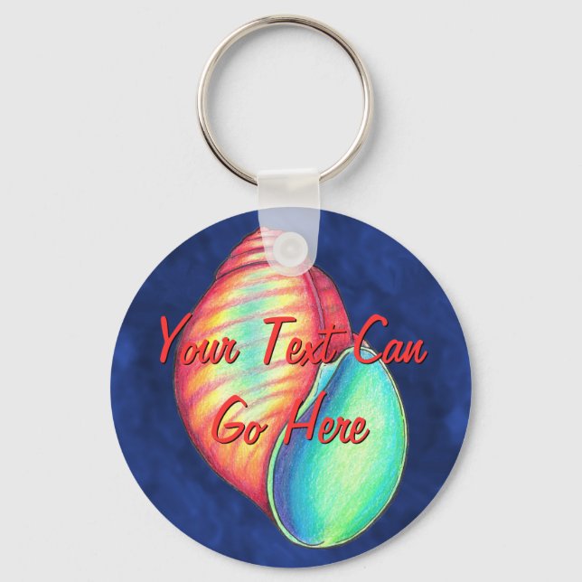 Rainbow Shell Keyring (Front)