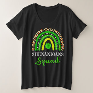 Rainbow Shenanigans Squad  St Patricks Day         Plus Size T-Shirt