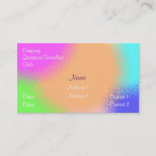 Rainbow Sherbert Business Card