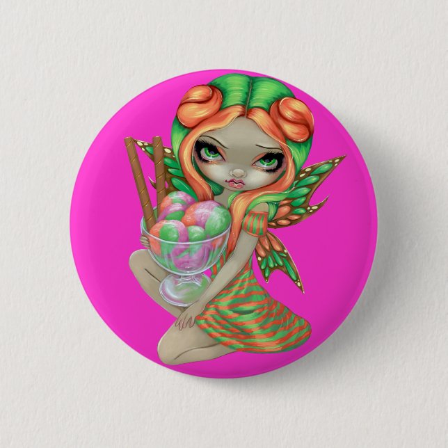 "Rainbow Sherbet Fairy" Button (Front)