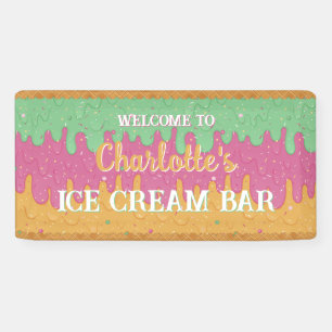 Rainbow Sherbet Ice Cream Banner