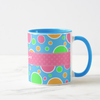 Rainbow Sherbet Polka Dots Mug