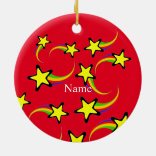 Rainbow Shooting Stars Thunder_Cove   Ceramic Tree Decoration