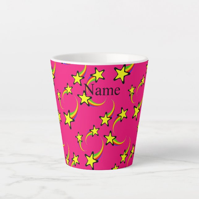 Rainbow Shooting Stars Thunder_Cove Latte Mug (Front)