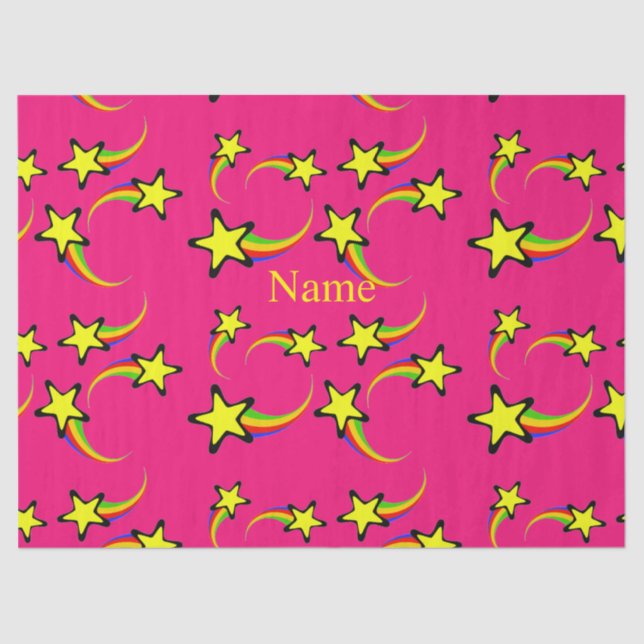 Rainbow Shooting Stars Thunder_Cove Tissue Paper (Front)