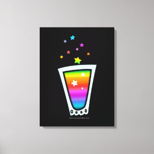 RAINBOW SHOT GLASS on CANVAS PRINTS