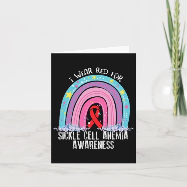 Rainbow- Sickle Cell Anaemia Awareness Supporter R Card (Front)