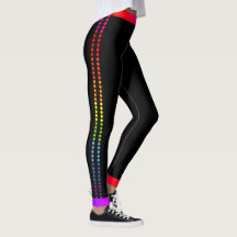 Rainbow Side Dots / Trim on Black (or your colour)