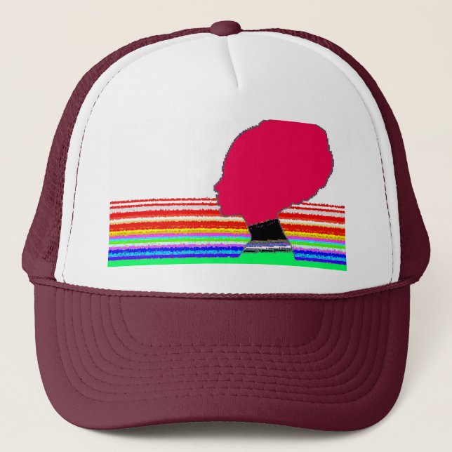 Rainbow Silhouette – Pop Art Trucker Cap (Front)