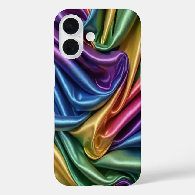 Rainbow Silk - iPhone 16 Cases (Back)