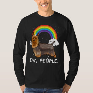 Rainbow Silky Terrier Ew People Unicorn Dog T-Shirt