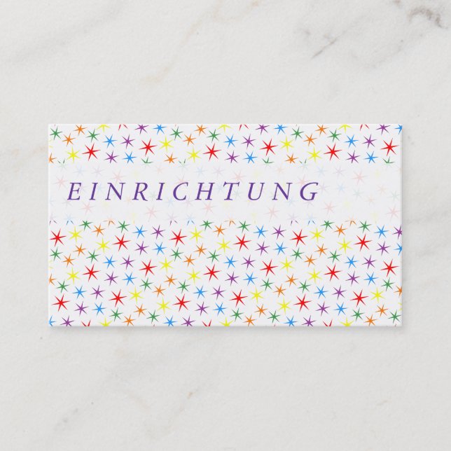 Rainbow simple business card (Front)