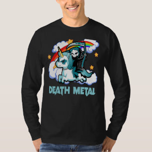Rainbow Skeleton Unicorn Death Metal Music Festiva T-Shirt