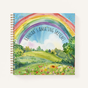 Rainbow Sketchbook for Painting Drawing & Doodling Notebook