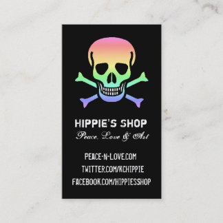 Rainbow Skull Custom Business Cards