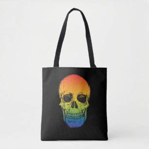 Rainbow Skull - for Trick or Treat & fun! Tote Bag