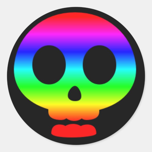 Rainbow Skull Sticker Two (Front)