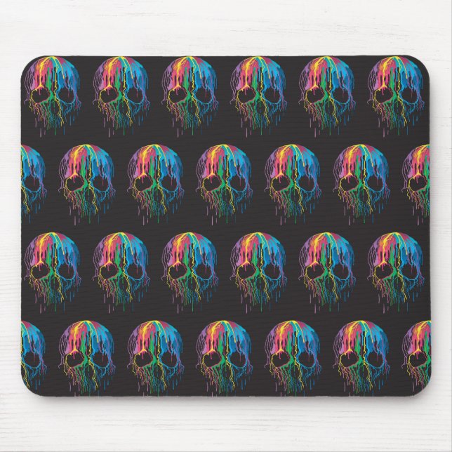 Rainbow Skulls Mouse Pad (Front)